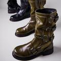 Free People Shoes | Free People Leather Billie Buckle Moto Boots Size 7.5 Forest Nwot | Color: Green | Size: 7.5