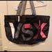 Victoria's Secret Bags | Huge Vs Tote | Color: Black/Pink | Size: 24x13 Inched