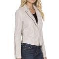 Free People Jackets & Coats | Free People Cool & Clean Vegan Leather Moto Jacket In Pearl Stains | Color: Cream | Size: 8