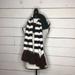 Free People Accessories | New Free People Nova Tassel Scarf Black Long Wrap | Color: Black/White | Size: Os