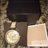 Michael Kors Accessories | Michael Kors Watch | Color: Gold | Size: 39 Mm Watch Face 19 Mm Band Width