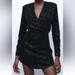 Zara Dresses | Nwt Zara Black Sequin Short Dress. | Color: Black | Size: L
