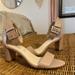 Nine West Shoes | Nude Ankle Strap Heels | Color: Cream | Size: 7.5