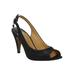 Wide Width Women's Gervasi Pumps And Slings by J. Renee in Black Dance Glitter (Size 8 W)