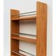 Solid Oak Spice Rack with 6 Shelves, 25.5cm to 57cm Wide, 88cm Tall, Wall or Door Hung Wooden Kitchen Storage for Bottles, Jars, Packets