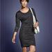 Athleta Dresses | Nwt Athleta Tulip Long Sleeve Ruched Dark Gray/Black Midi Dress, Size Small | Color: Black/Gray | Size: S