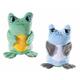 Heunec 756274 - Moodbooster Fröschchen Otto, Wendemaskottchen, Frosch-Wende-Plüschfigur mit Stimme, grün/blau, Größe: 15cm - Heunec