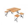 Portable Wooden Folding Outdoor Picnic Table and Bench Set