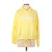 Pullover Hoodie: Yellow Solid Tops - Women's Size Large