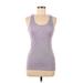 Under Armour Active Tank Top: Purple Solid Activewear - Women's Size Medium