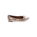 J.Crew Factory Store Flats: Gold Solid Shoes - Women's Size 7 - Almond Toe