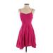 Old Navy Casual Dress - A-Line V Neck Sleeveless: Pink Print Dresses - Women's Size X-Small