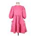 ASOS Casual Dress - Mini Crew Neck 3/4 sleeves: Pink Dresses - Women's Size 0