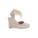 J.Crew Wedges: Ivory Print Shoes - Women's Size 7 - Round Toe