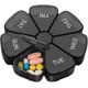 Weekly Pill Organiser,dosette Box, 7 Days Round Medication Box 7 Compartments Small Tablets Portable Weekly Box Travel Pill Case Easy to Open Medication Dispenser for On The Go