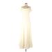 Alex Evenings Cocktail Dress - A-Line Cowl Neck Sleeveless: Ivory Solid Dresses - Women's Size 12