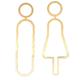 Brass Men's And Women's Toilet Signs Bathroom Sign Decor Figure Set,Modern Restroom Sign,Bathroom Door Signs (A) (E)