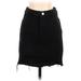 &Denim by H&M Denim Skirt: Black Solid Bottoms - Women's Size 4