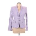 J.Crew Factory Store Blazer Jacket: Below Hip Purple Solid Jackets & Outerwear - Women's Size 10