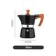 EPIZYN coffee machine Aluminum Coffee Pots Moka Pot Coffee Machine Espresso Geyser Coffee Maker Kettle Latte Stove Classic Coffeeware Filters coffee maker (Color : 300ML Black)