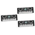 HEMOTON 3 Pcs Simulation Electronic Piano Keyboard Piano Playset Piano Music Toys Toy for Toys for Safe for Piano Toy Abs Musical Instrument Puzzle