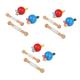 Abaodam 3 Sets Children's Pull Toys Toys Toys Toy Leaning Walking Toy Cartoon Toy Pull-along Snail Toy Early Education Toy Pulling Toy Handle Wooden Parent-child
