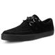 T.U.K. Suede Creeper Sneaker - Men and Womens Sneaker - Colour Black Suede - Punk Goth and Rocker Style Leather and Suede Lace Up Shoes - UK Size Men 8 / Women 9