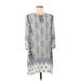 J.Jill Casual Dress: Gray Paisley Dresses - Women's Size Medium