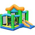 Inflatable Entertainment Bouncy Castle Trampoline Large Play Bouncer House with Long Slide Bouncer Inflatable Bounce House for Backyard Durable