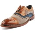 Mens Casual Smart Brogue Leather Shoes Brown