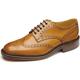 Loake Mens Chester Brogue Shoes Tan 8.5 UK