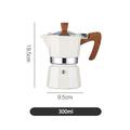 EPIZYN coffee machine Aluminum Coffee Pots Moka Pot Coffee Machine Espresso Geyser Coffee Maker Kettle Latte Stove Classic Coffeeware Filters coffee maker (Color : 300ML White)