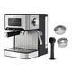 coffee machine 20 Bar Semi-Automatic Espresso Coffee Machine Maker Pump With Cappuccino Milk Bubble Maker coffee maker (Color : Yellow, Size : EU)