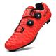 Mens or Womens Road Bike Shoes Cycling Shoes Compatible SPD/SPD-SL Look Cleats Mountain Bike Shoes Comfortable Shoes for Indoor Spin Rider Riding Sneaker B White/Red 44EU