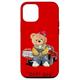 Hülle für iPhone 15 Pro Cool Teddy Bear Vintage Car Guy Cartoon Graphic Designs Fun