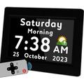 Véfaîî 2024 Sleep Trainer Digital Clock, 18 Alarms, Custom Reminders, Auto DST, Daily Task Alert, Clock for School Children, Seniors with Dementia, Alzheimers (7" Black)