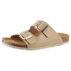 Pantolette ANISTON SHOES, Damen, Gr. 38, beige, Lederimitat, klassisch, Schuhe, Basic, Sommerschuh, Schlappen mit Schnallenverschlüssen