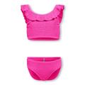 Tankini KIDS ONLY "KOGTROPEZ STRUCTURE BIKINI SET ACC" Gr. 158 (164), N-Gr, pink (knockout pink) Mädchen Bikini-Sets Kinderbademode