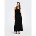 Maxikleid ONLY "ONLNOVA LIFE VIS STRAP MAXI DRESS SOLID" Gr. 40 (L), N-Gr, schwarz (black) Damen Kleider Maxikleider