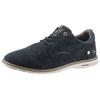 Schnürschuh MUSTANG SHOES, Herren, Gr. 43, blau (navy), Lederimitat, Textil, casual, Schuhe, Freizeitschuh, Halbschuh, Schnürschuh mit Perforation