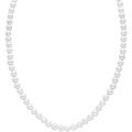 Perlenkette PURELEI "Schmuck Geschenk Diligence, 23161" Halsketten Gr. Edelstahl-Perlen, Länge: 50 cm, silberfarben (edelstahlfarben, weiß) Damen Perlenketten