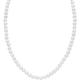Perlenkette PURELEI "Schmuck Geschenk Diligence, 23161" Halsketten Gr. Edelstahl-Perlen, Länge: 50 cm, silberfarben (edelstahlfarben, weiß) Damen Perlenketten mit Süßwasserzuchtperle