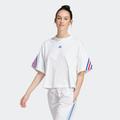 T-Shirt ADIDAS SPORTSWEAR "W FI 3S TEE" Gr. L, weiß (white) Damen Shirts Jersey