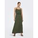 Maxikleid ONLY "ONLNOVA LIFE VIS STRAP MAXI DRESS SOLID" Gr. 42 (XL), N-Gr, grün (kalamata) Damen Kleider Maxikleider