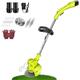 OmePS Cordless Lawn Mower, Electric Walk-behind Weeder With 3 Cutting, Capabilities Trimmer Adjustable length and angle, 2 batteries, 9 replaceable blades, Head Lawn Mower for Garden Lawn Farms