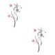 DOITOOL 2 Sets Wall Sticker Decor Stickers Nordic Flower Wallpaper Home Background Decal Flower Ornaments Orchid Sticker Flower Wall Decal Orchid Wall Decals Mural 3D Removable Acrylic