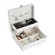 NOALED Gift Box Jewelry Luxury Makeup Organizer Large Jewelry Display Box Stand Flip Case Cosmetic Earring Rings Necklace Storage Box White Portable Jewelry Storage Box