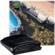 HDPE Waterproof Membrane Pond Liner 6 X 3M 5 X 6M Black Fish Pool Liner for Garden Ponds Waterfall Streams Fountains Pond Underlayment Garden Pool Cover Streams Water,8 * 10m