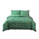 Green Chic Duvet Cover Bedding Set Comfortable Oversized 3pc Down Comforter Quilt Cover 1 Duvet Cover+2 Pillowcases For Double Bed With Zipper (Color : A, Size : King 220X240cm(86X94inch))