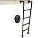 Interior Egress Window Ladder, Iron Bunk Bed Ladder Replacement Climbing Ladders for Loft Basement Outside Fire Emergency Safety, 5 6 7 8 9 Steps Stool with Foot Pads for Trailer Camper Bunk